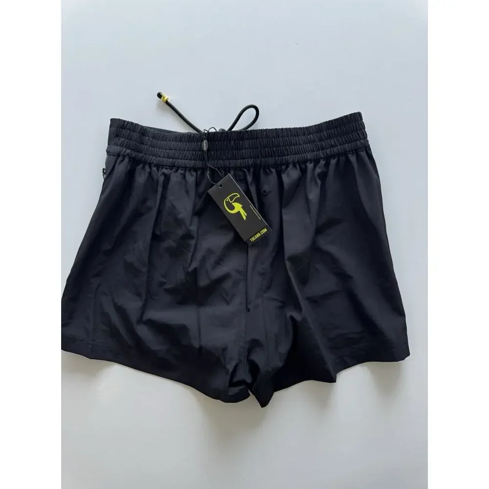 Tucann Swim Trunk Men’s Cookie Black 3 Inch Inseam Size M